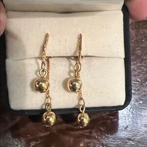 Elegant Napier Gold Dangle Earrings